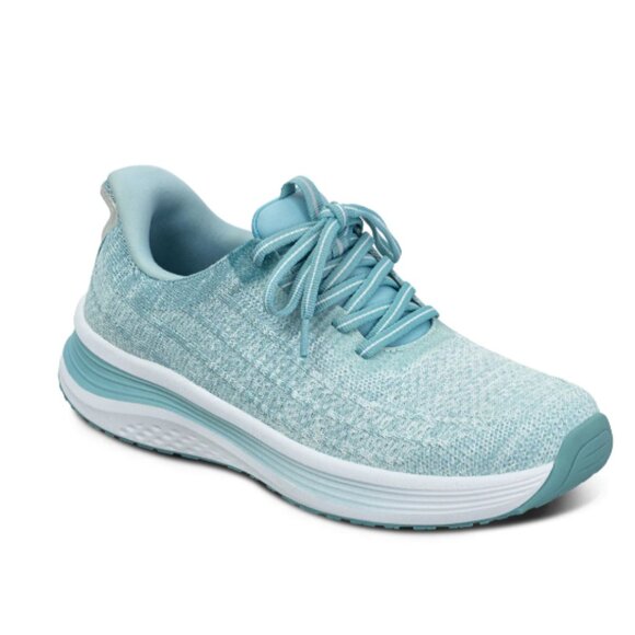 Orthofeet Women's Nira Hands-Free Sneakers Turquoise - Picture 1 of 6